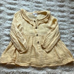 Yellow Button-Up Baby Dress
